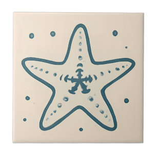 Minimale Starfish Ocean Art Tile Fliese