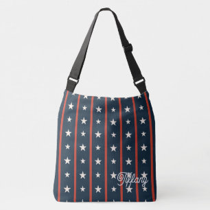 Minimale Sternenfeld-Pattern USA Luxus Damenmode Tragetaschen Mit Langen Trägern