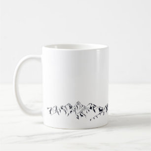 Minimale stilvolle Schwarzweiss-GebirgsTasse Tasse
