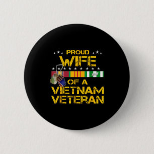 Minimale Stolze Ehefrau Vietnam Veteran mein Mann  Button