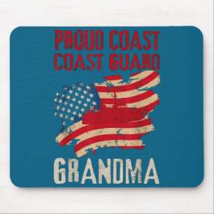 Minimale stolze Küstenwache Oma Militär Mousepad