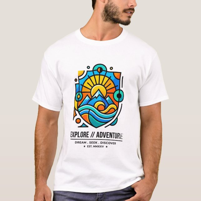 Minimale Streetwear-Grafik-T-Shirt mit Vibe T-Shirt (Vorderseite)