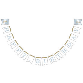 Minimale Streifen Personalisiert Geburtstag Wimpelkette