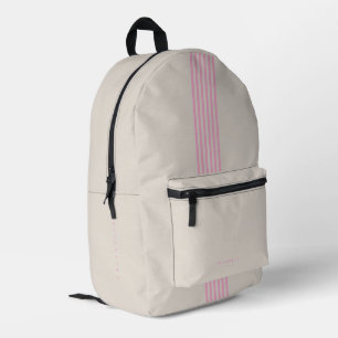 Minimale Streifen Stylisch Sportlich Sand Rosa Bedruckter Rucksack