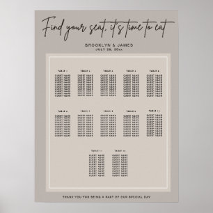 Minimale Suche nach Sitzplätzen Poster