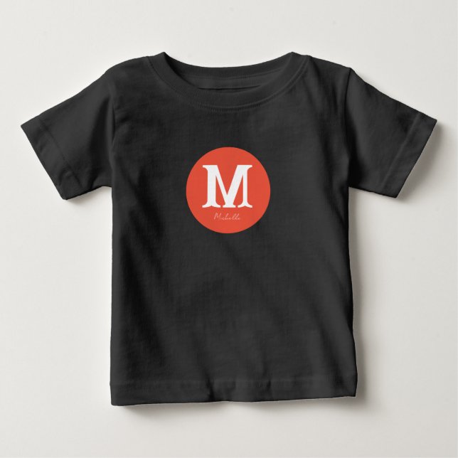 Minimale Sunset-Monogramm Baby T-shirt (Vorderseite)