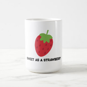 Minimale süße Erdbeertasse für Tee oder Kaffee Kaffeetasse