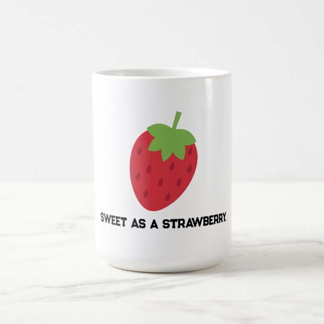 Minimale süße Erdbeertasse für Tee oder Kaffee  Kaffeetasse (Mittel)