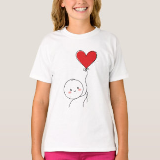 Minimale süße Liebesdoodle T-Shirt