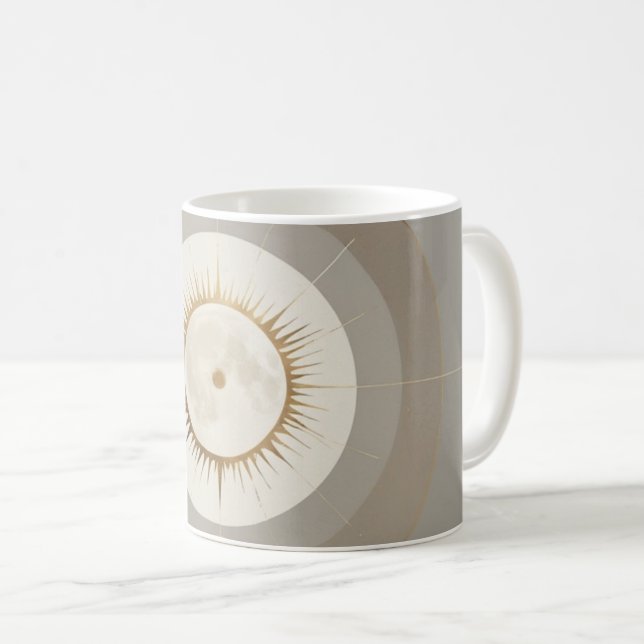 Minimale symbolische Illustration, die Balance dar Kaffeetasse (VorderseiteRechts)