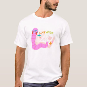 Minimale T-Shirt für Bücherliebhaber Bücherwurm