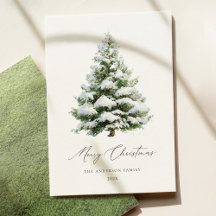 Minimale Tannenbaum-Weihnachtskarte