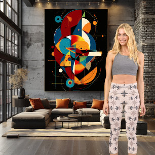 Minimale Taupe-Blumen-Geometrie – Sanft modern Capri Leggings