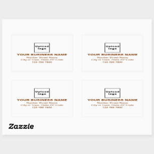 Minimale Texte zur Marke "Business Brand Brown" au Rechteckiger Aufkleber