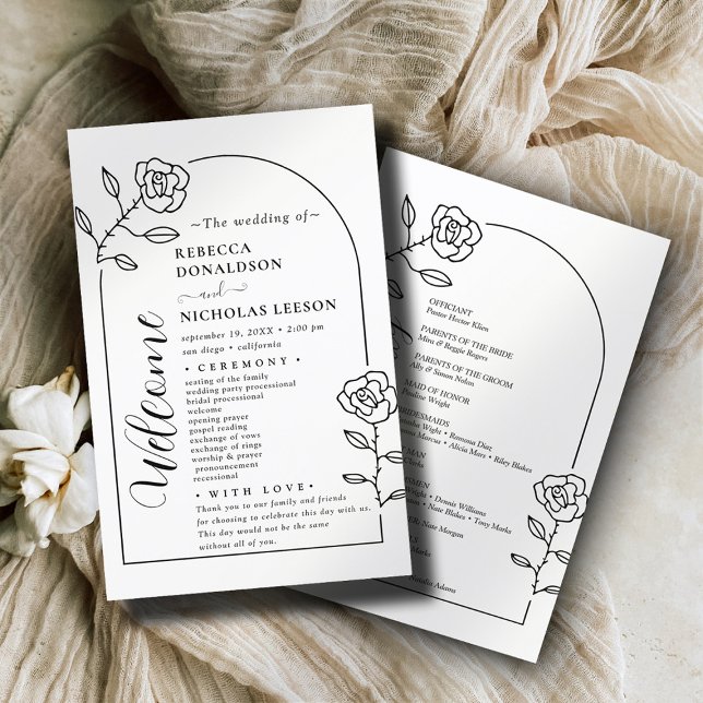 Minimale Textskript Hochzeitsprogramm (Von Creator hochgeladen)