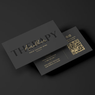 Minimale Therapeut Professionelle Schwarze Therapi Visitenkarte