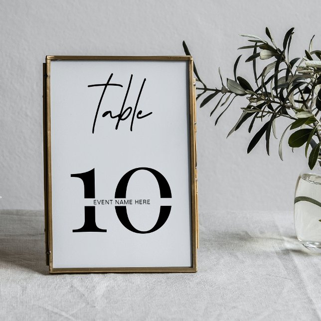 Minimale Tischnummer Business Event-Sign (Von Creator hochgeladen)