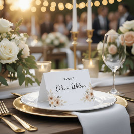 Minimale Tischnummernkarte für die Hochzeit Platzkarte