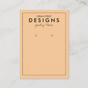 Minimale trendy Earring Display Card Visitenkarte