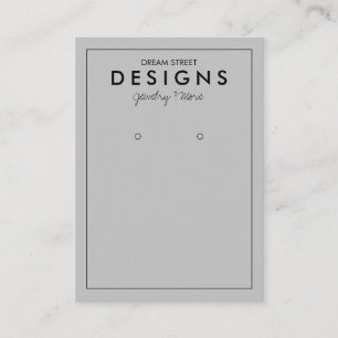 Minimale trendy Earring Display Card Visitenkarte