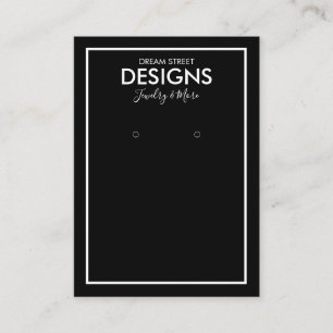 Minimale trendy moderne Earring Display Card Visitenkarte