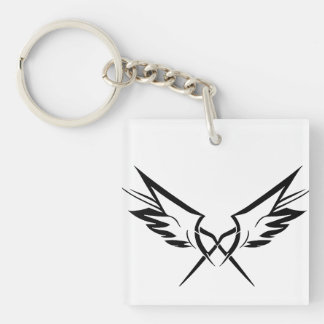 Minimale Tribal Wings Schlüsselanhänger
