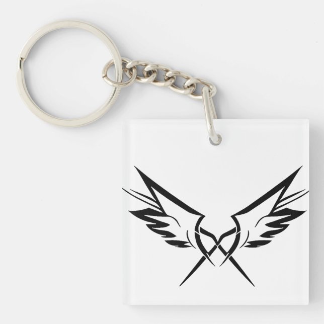Minimale Tribal Wings Schlüsselanhänger (Vorderseite)