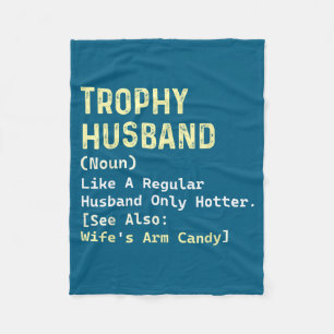 Minimale Trophäen-Ehemann-Definition Frauens Arm Fleecedecke