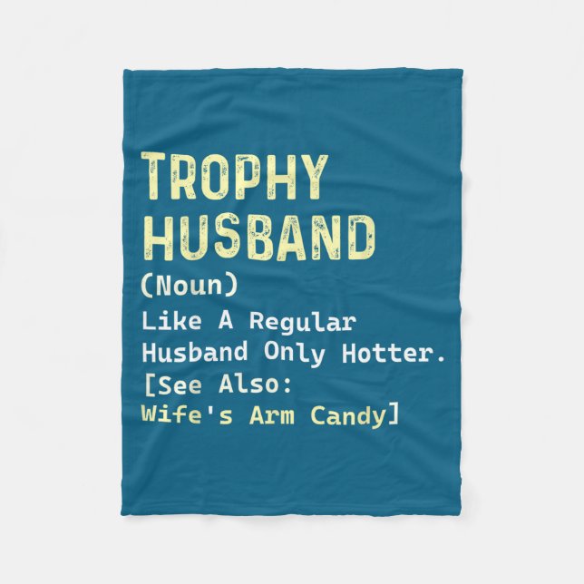 Minimale Trophäen-Ehemann-Definition Frauens Arm Fleecedecke (Vorderseite)