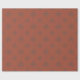 Minimale tropische Palmenbaum-Muster-Terrakotta Geschenkpapier