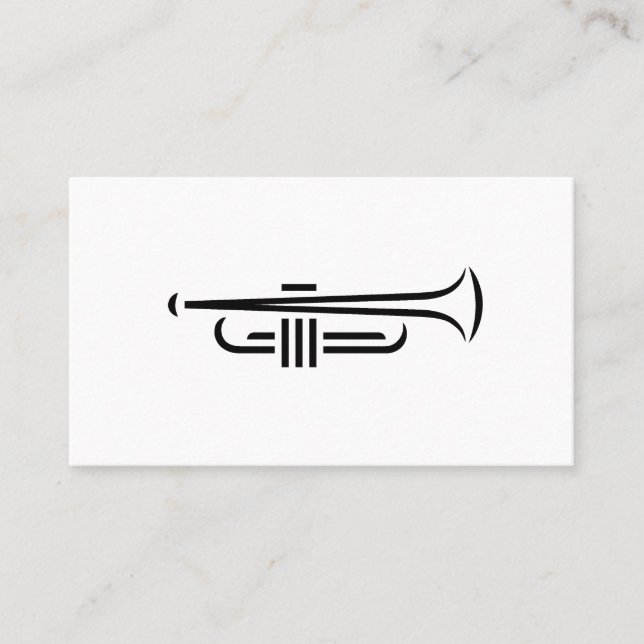 Minimale Trumpet-Logo-Visitenkarten Visitenkarte (Vorderseite)