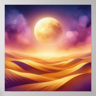 Minimale Twilight-Wüstenposter-Kunst Poster