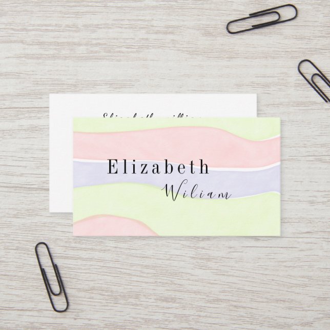 Minimale Typografie Ästhetische Visitenkarte  (Vorderseite/Rückseite Beispiel)