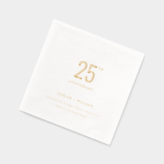 Minimale Typografie - Benutzerdefinierter Hochzeit Servietten Mit Folie