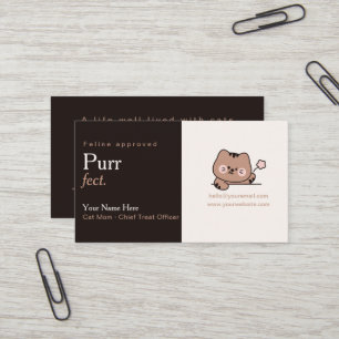 Minimale Typografie Elegante Visitenkarte purrfect