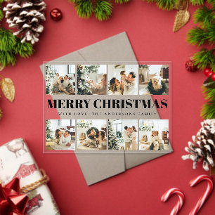 Minimale Typografie Frohe Weihnachten Grußkarte Acryleinladungen