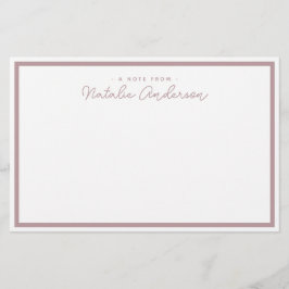 Minimale Typografie Lässige Script Pastel-Rose Briefpapier