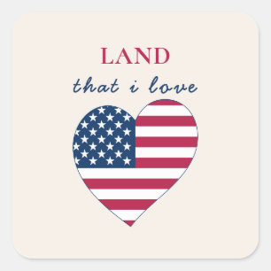 Minimale Typografie Moderne Patriotische Aufkleber