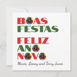 Minimale Typografie Portugiesische Weihnachtsgrüße