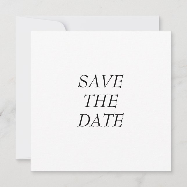 Minimale Typografie Save the Date (Vorderseite)