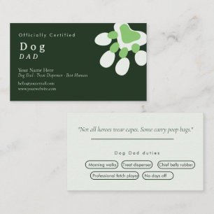 Minimale Typografie Süße Visitenkarte Hundepapa