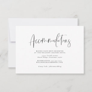 Minimale Typografie-Unterkünfte Einschlusskarte RSVP Karte