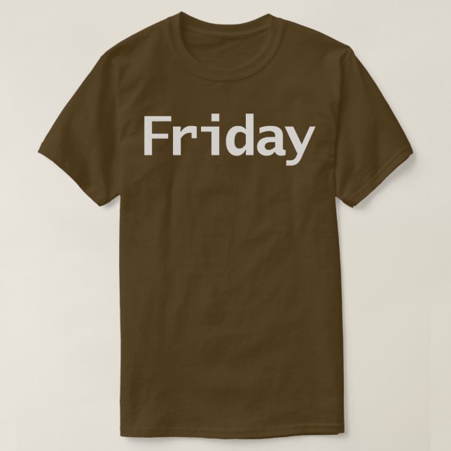 Minimale Typografie Weißer Text T-Shirt (Design vorne)