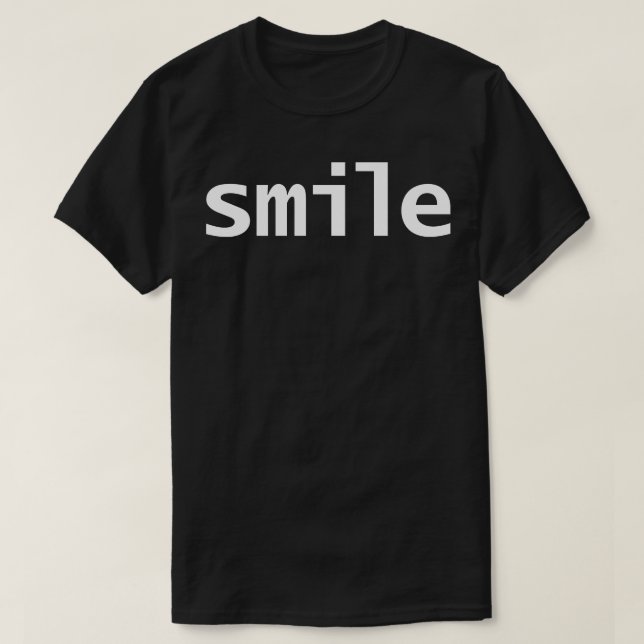 Minimale Typografie, weißer Text T-Shirt (Design vorne)
