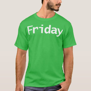 Minimale Typografie Weißer Text T-Shirt