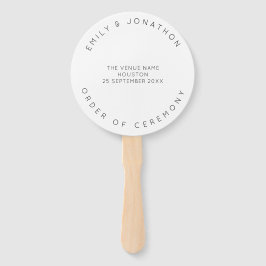 Minimale Typografie White Customizing Hochzeit Fächer