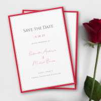 Minimale Typografie Zeitlos Elegante Kirsche Rot