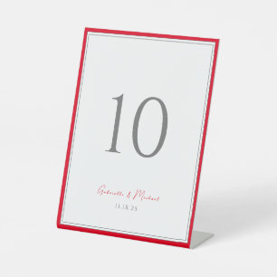 Minimale Typografie Zeitlos Elegante Kirsche Rot Sockelschild