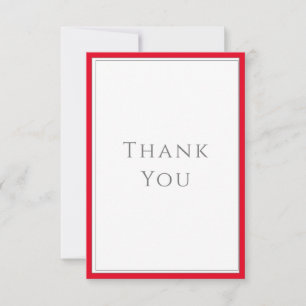 Minimale Typografie Zeitlose Eleganz Kirschrot Dankeskarte