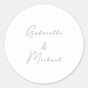 Minimale Typografie Zeitlose Eleganz Kirschrot Runder Aufkleber